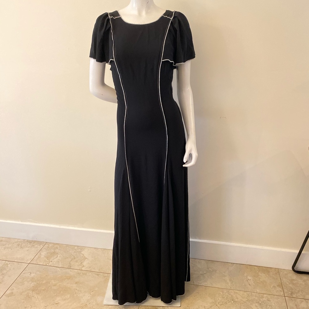 NWT BCBGMAXAZRIA BLack & White Long Dress
